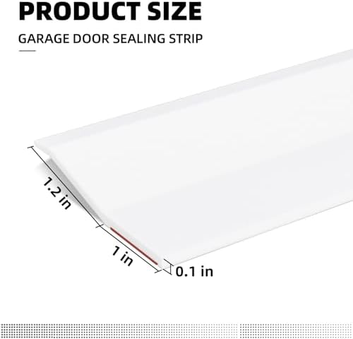 Garage Door Seal Top and Sides, 40 FT Universal TPE Weather Stripping Trim Seal Weatherproofing Seal with Nails and Lids in White