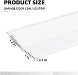 Garage Door Seal Top and Sides, 40 FT Universal TPE Weather Stripping Trim Seal Weatherproofing Seal with Nails and Lids in White