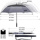 G4Free 47/54/62/68 Inch Automatic Open Golf Umbrella Oversize Extra Large Double Canopy Vented Windproof Waterproof Stick Umbrellas