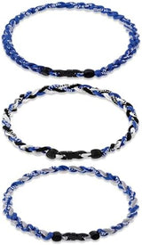 Junkin Baseball Necklaces Three Braided Rope Titanium Necklace for Team Gifts Boys Men Player Softball Fans Sports