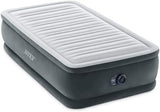 INTEX Twin Size Air Mattress, 18in Height, Built-in Pump, Dura-Beam Deluxe Comfort-Plush - Portable Inflatable Blow-up Bed for Camping, Travel, Guests