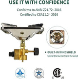 KOMAN Camping Propane Stove,Portable Camping Stove, Backpacking Stove Propane Camping Stove,10000BTU Single Burner Propane Stove for Outdoor Cooking,Fuel by 16 Oz Propane Cylinder (Fuel not Included)