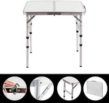 RedSwing Small Folding Table Portable 2 Feet, Small Foldable Table Adjustable Height, Lightweight Aluminum Camping Table, 15.7 in x 23.6 in x 19 in