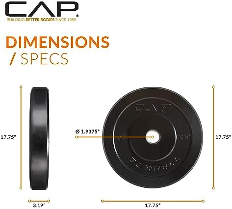 CAP Barbell Rubber Olympic Bumper Plate | Multiple Options/Colors