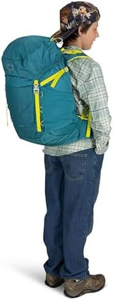 Osprey Jet 28L Kid's Hiking Backpack, Green Canopy