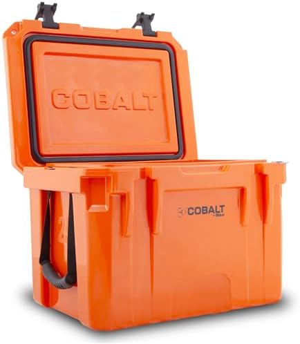 Cobalt 25 Quart Roto-Molded Super Ice Cooler | Large Ice Chest Holds Ice Up to 3 Days |