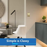 LIDER Toggle Light Switch Metal Wall Plate, Stainless Steel Switch Cover, Corrosion Resistant, Mid-Size 1-Gang 4.88" x 3.11", 201 Stainless Steel, LMWP-11M-BB, Brushed Brass