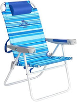 SUNNYFEEL Tall Folding Beach Chair Lightweight, Portable Sand Chair for Adults Heavy Duty 500 LBS with Cup Holders, Foldable High Camping Lawn Chairs for Camp/Outdoor/Picnic/Concert/Sports
