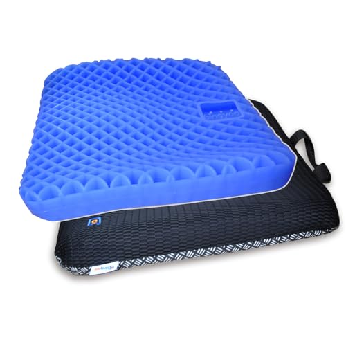 bingyee Gel Seat Cushion 1.8 Inch Thick Seating Pad Orthopedic Chair Cushions for Pressure Relief Gel Pads for Office Chair, Car, Home, Wheelchair, Kayak Cushion, Stadium Cushion