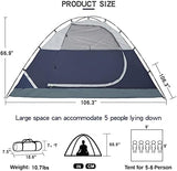 CAMEL CROWN Tents for Camping 2/3/4/5 Person Camping Dome Tent, Waterproof,Spacious, Lightweight Portable Backpacking Tent for Outdoor Camping/Hiking