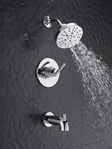 Delta Faucet Nicoli 14 Series Single-Handle Tub and Shower Trim Kit, Shower Faucet with 5-Spray H2Okinetic Shower Head, Chrome 144749 (Shower Valve Included)