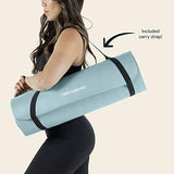 Retrospec Solana Yoga Mat 1/2" Thick w/Nylon Strap for Men & Women - Non Slip Exercise Mat for Yoga, Pilates, Stretching, Floor & Fitness Workouts