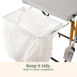 Cuisinart Fold ‘n Go Prep Table, Portable Folding Table and Grill Stand with Tool hooks, Trash Bag Holder, Paper Towel Rack, 24” x 20” Steel Food Prep Station Perfect for BBQs, Tailgates and Camping