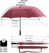 G4Free 47/54/62/68 Inch Automatic Open Golf Umbrella Oversize Extra Large Double Canopy Vented Windproof Waterproof Stick Umbrellas
