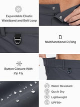 NORTHYARD Men's Casual Cargo Shorts Lightweight 9" Hiking Golf Work Quick Dry Camping Outdoor Travel Fishing with 7 Pockets