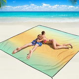 Beach Blanket Waterproof Sandproof Beach Mat 79" X 83" /10'x9'for 2-8 Adults Quick Drying Outdoor Picnic Mat Beach Accessories for Travel, Camping, Hiking