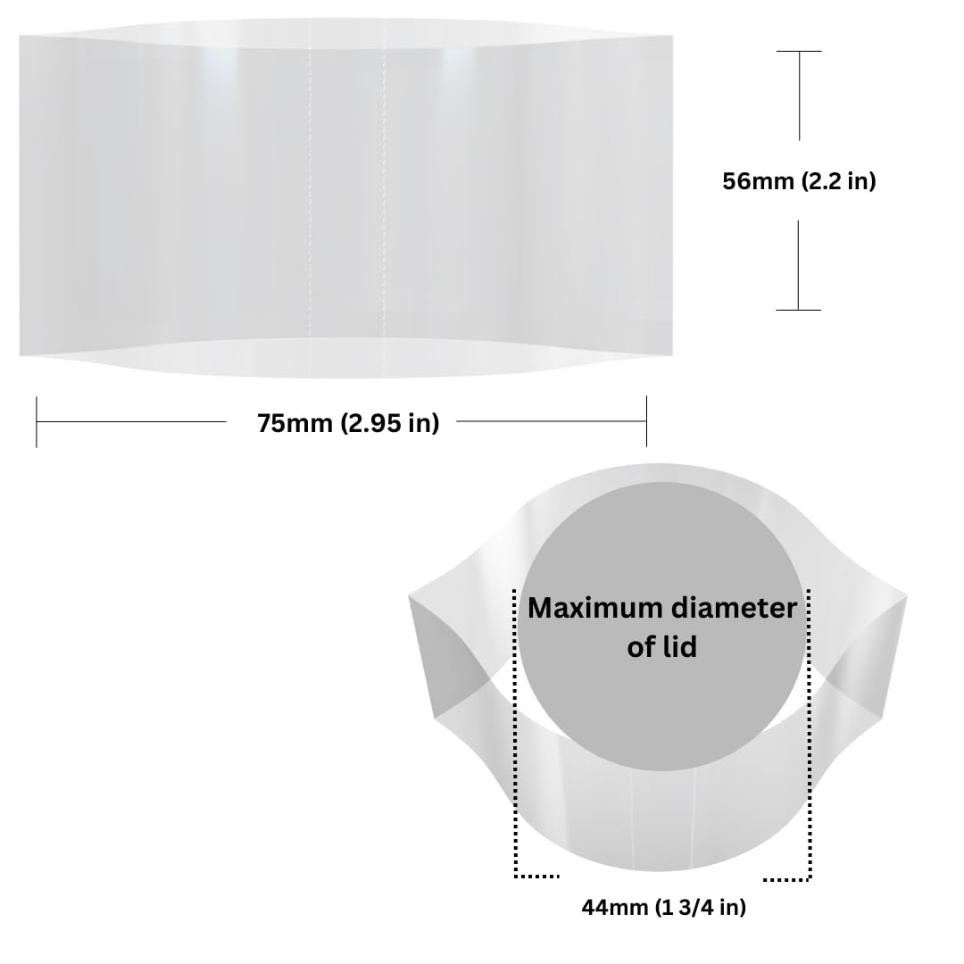 Supplement and Supply 75 x 56 mm Clear Perforated Shrink Band for Pill Packer Bottles, Pharmaceutical Bottles and More. [Compatible Diameter: 1 3/4”] - Bundle of 1,000