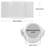 Supplement and Supply 75 x 56 mm Clear Perforated Shrink Band for Pill Packer Bottles, Pharmaceutical Bottles and More. [Compatible Diameter: 1 3/4”] - Bundle of 1,000