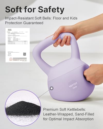 YOTTOY Soft Kettlebell,Kettlebell Anti-Slip Grip Weight for Home Workouts, Kettlebells Set Strength and Safety Guaranteed