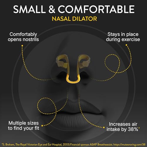 Rhinomed Turbine Nasal Dilator for Athletic Breathing - Large 3pk - Improves Airflow During Exercise - Nasal Dilators for Exercise - Internal Nasal Dilator - Lightweight