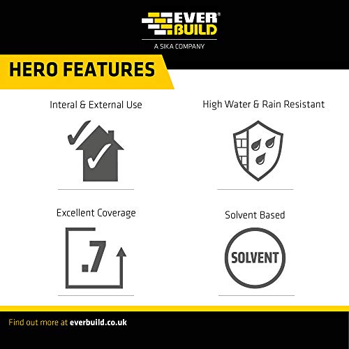 Everbuild Black Jack 904 Roof Felt Adhesive – High Strength – Black – 1 Litre