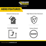 Everbuild Black Jack 904 Roof Felt Adhesive – High Strength – Black – 1 Litre