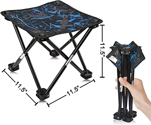 Camping Stool Portable Folding Stool Portable Chair Mini Foldable Stool Fishing Stool for Adults Fishing Hiking Gardening and Beach with Carry Bag(Camouflage)