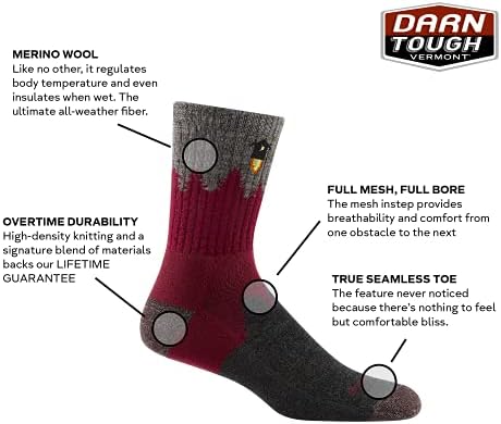 Darn Tough Men's Number 2 Micro Crew Midweight with Cushion Sock (Style 1974)