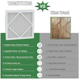 12x12x1 Air Filter 4 Pack, MERV 8 Pleated Dust Defense Air Filters Replacement Air Conditioner HVAC AC Furnace Filter, Durable and Lightweight