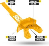 Nxtrnd Two Football Mouth Guard, Football Mouthpiece with Strap, Fits Adult & Youth (Yellow)