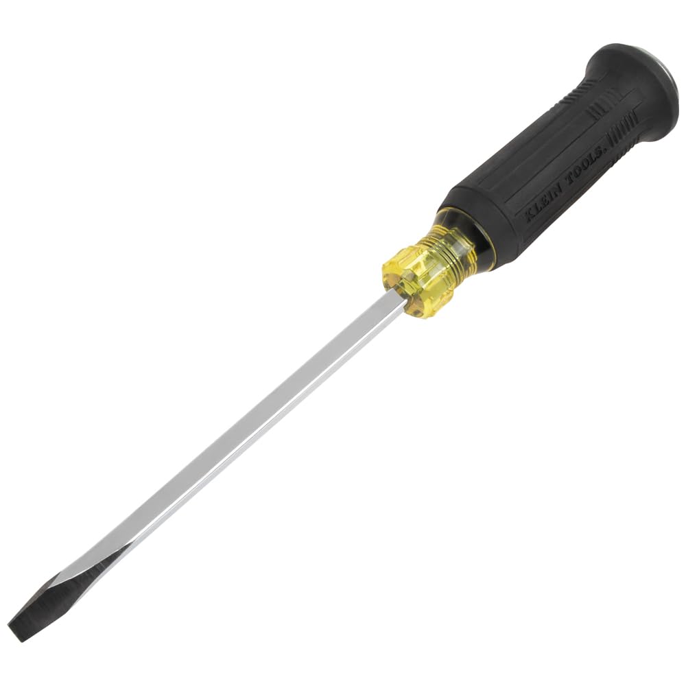 Klein Tools 85442DD Screwdriver Set, Demolition Screwdriver, 1/4-Inch and 5/16-Inch Keystone Tips with Plated Metal Strike Cap, 2-Piece