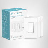 Kasa Smart Light Switch HS200P3, Single Pole, Needs Neutral Wire, 2.4GHz Wi-Fi Light Switch Compatible with Alexa and Google Home, UL Certified, No Hub Required, 3 Count -Pack of 1 , White