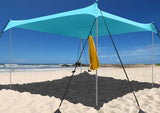 Beach Shade Windproof Design, Sun Shelter UPF50+ Portable Family Canopy Tent with 8 Sandbag Anchors 10x10 FT 4 Poles Pop Up Outdoor Shelter for Beach, Camping, Fishing, Backyard and Picnics
