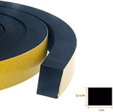 CloudBuyer Weather Stripping Foam 2-Pack, 1 Inch Wide X 3/4 Inch Thick, Insulation Strips with Adhesive for Door & Automotive, Air Conditioner Seal (13 Feet Total, 6.5 Feet/Roll)