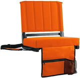SPORT BEATS Stadium Seats with Back Support Bleacher Chairs with Back and Cushion Thick Padded Bleacher Seats Includes Shoulder Strap