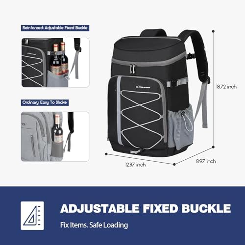 Maelstrom Cooler Backpack - 35/50 Can Insulated Soft Cooler Lunch Bag for Camping, Beach, Hiking & Shopping