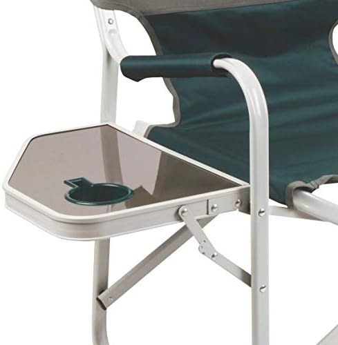 Coleman Outpost Elite Folding Camp Chair with Side Table & Cup Holder, Weather-Resistant Portable Chair with Arm Rests