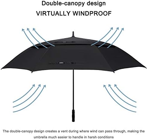 G4Free 47/54/62/68 Inch Automatic Open Golf Umbrella Oversize Extra Large Double Canopy Vented Windproof Waterproof Stick Umbrellas