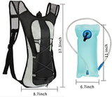 Hydration Pack Backpack, Water Backpack with 2L Bladder, for Hiking, Insulated Suitable Cycling, Running, Rock Climbing and Other Outdoor Activities, black