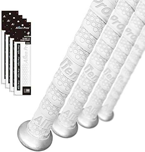 ALIEN PROS Bat Grip Tape for Baseball (2 Grips/4 Grips) – 1.1 mm Precut and Pro Feel Bat Tape – Replacement for Old Baseball bat Grip – Wrap Your Bat for an Epic Home Run (2 Grips/4 Grips)