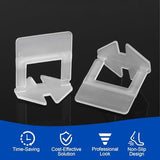 DGSL Tile Leveling System Clips - DIY 2400 Tiles Leveler Spacers - 1/8 Inch Tile Leveling System for Professional Ceramic Tile and Stone Installation