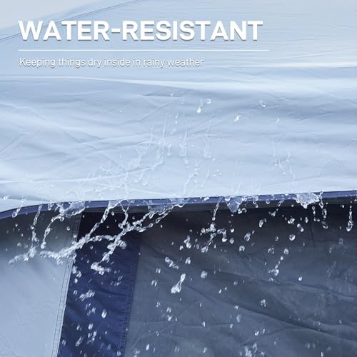 EVER ADVANCED 10 Person Camping Blackout Tent, Multi Room Tent for Family, Large Tents with Rainfly and Carry Bag, 2 Doors, Water-Resistant, 14ft x 10ft x 84in