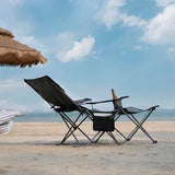 apollo walker Camping Chairs for Adults - 6 Legged Beach Chair with Foot Rest, Adjustable 90° - 135° Reclining Lounge Chair Outdoor, Folding Chairs for Outside with Detachable Pillow & Carry Bag Grey