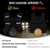 APEXUP Weighted Vest with 5lbs/10lbs/15lbs/20lbs/25lbs/30lbs Weights and Reflective Stripe, Weight Vest Men Women for Workout, Strength Training, Running