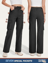 Moosehill Cargo Hiking Pants Women High Waisted Water Resistance Baggy Stretch Work Casual Travel Streetwear