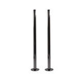 VANCOCO Pipe Tails Antique Brass 15mm X 300mm Radiator Pipe Collars Decoration Floor Plates Black Nickel (Pair)