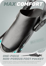 CAPAS Snorkel Fins, Swim Fins Travel Size Short Adjustable for Snorkeling Diving Adult Men Women Kids Open Heel Swimming Flippers