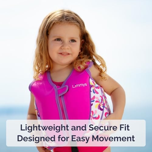 Limmys Premium Kids Swim Vest - Toddler Swim Jacket and Buoyancy Swimming Aid - Modern Design Swimming Vest for Boys, Girls and Babies - Drawstring Bag Included