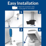 Bemis 7300SLEC Slow Close Toilet Seat, Easy Clean Hinges and Durable Plastic Seat, Made in USA, Elongated, White