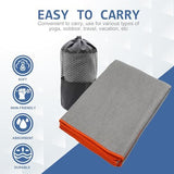 Eunzel Hot Yoga Towel - Microfiber Non Slip Yoga Mat Towel with Grip Dot Sweat Absorbent Towel for Hot Yoga, Pilates and Fitness 72" x 24", Grey/Orange